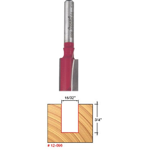 Freud Tools 12-096 15/64" Double Flute Straight Bit-Double Grind - Ace Tool Group - Freud