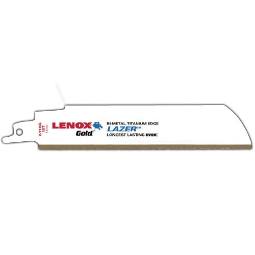 Lenox Gold Power Arc Reciprocating Saw Blade For Medium Metal Cutting 6-Inch 18 Tpi 5-Pack - Ace Tool Group - Lenox