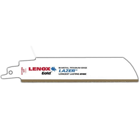 Lenox Gold Power Arc Reciprocating Saw Blade For Medium Metal Cutting 6-Inch 18 Tpi 5-Pack - Ace Tool Group - Lenox