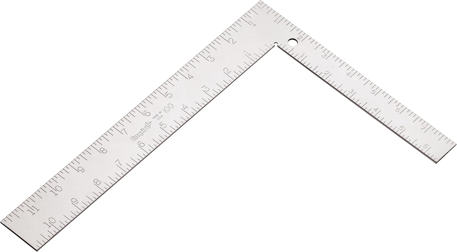 Milwaukee 100IM 8 in. x 12 in. Steel Carpenter Square - SAE/Metric - Ace Tool Group - Empire