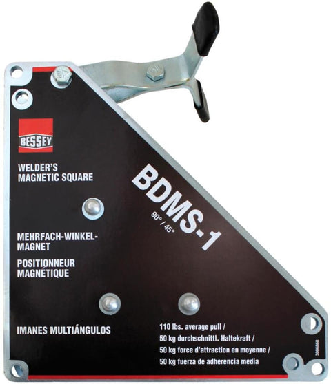 Bessey BDMS-1 Magnet, Magnetic Square, 90/45 degree, 100 lb pull - Ace Tool Group - Bessey