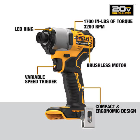 DeWalt DCK228E2 20V 2 Tool Combo Kit, PowerStack - Ace Tool Group - DeWalt