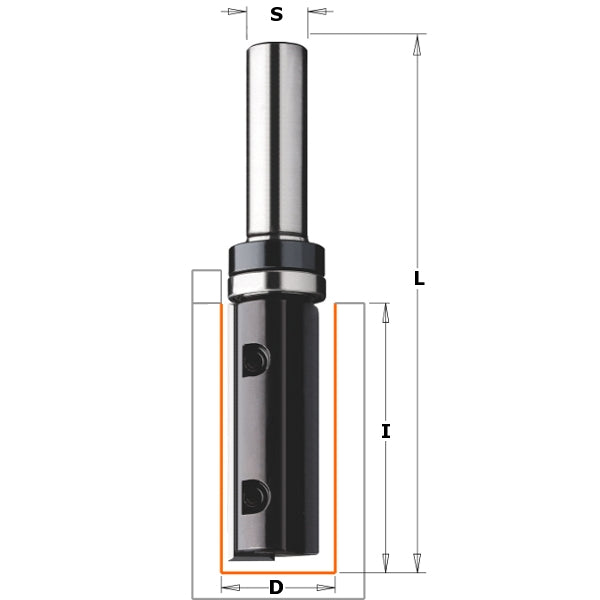 CMT 652.691.11B Insert Carbide Pattern Bit for MDF/Laminates, 3/4-Inch Diameter, 1/2-Inch Shank - Ace Tool Group - CMT