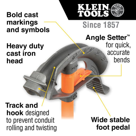 Klein 51605 Iron Conduit Bender 1 in. EMT - Ace Tool Group - Klein