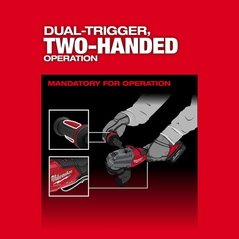 Milwaukee M18 FUEL4-1/2" / 5" Dual-Trigger Braking Grinder - Ace Tool Group - Milwaukee