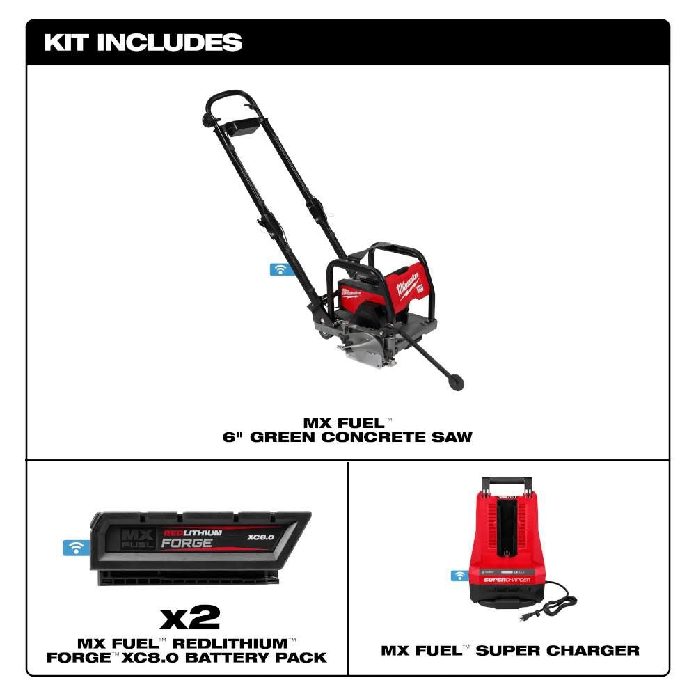 Milwaukee MXF316-2XC MX 6" Green Concrete Saw - Ace Tool Group - Milwaukee