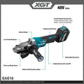 Makita GAG16Z 40V max XGT Brushless Cordless 5" Paddle Switch Flathead Grinder, Variable Speed, with Electric Brake, Tool Only