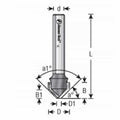 Amana Tool 45792 1/2 Inch 45 Degree'V' Groove Router Bit - Ace Tool Group - Amana Tool