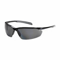 PIP 250-33-0041 Commander Eyewear, Polarized Gray Polycarbonate Lens, Anti-Scratch, Semi-Rimless, Gloss Black Frame, Non-Slip Nose And Temple Pads, 9.5 -12 Pack - Ace Tool Group - Protective Industrial Products
