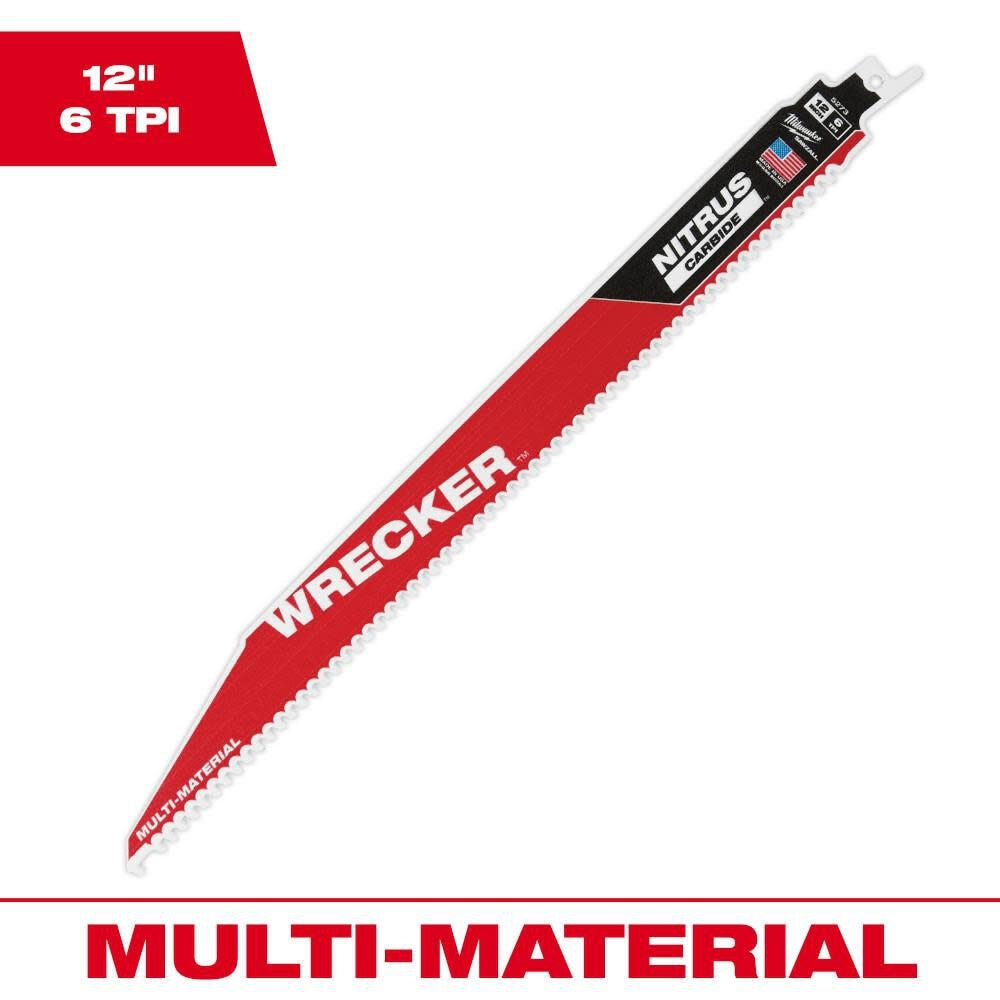 Milwaukee 48-00-5273 12" The WRECKER with NITRUS CARBIDE 1PK - Ace Tool Group - Milwaukee