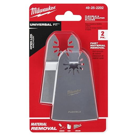 Milwaukee 49-25-2202 Milwaukee OPEN-LOK 2" RIGID & 2" FLEXIBLE SCRAPER VARIETY PACK 2PC - Ace Tool Group - Milwaukee