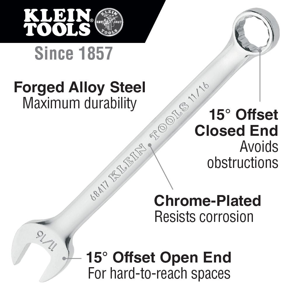 Klein Tools 68419 Combination Wrench 13/16" - Ace Tool Group - Klein