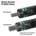 Klein KLE-6512MQS Quad-4 Heavy-Duty Impact Flip Socket, Metric, 6-1/2-Inch Shaft, 2-Piece - Ace Tool Group - Klein Tools