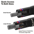 Klein KLE-6512QS Quad-4 Heavy-Duty Impact Flip Socket, SAE, 2-Piece - Ace Tool Group - Klein Tools