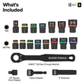 Klein KNECT™ Pass-Through and Impact Socket Set, SAE and Metric, 33-Piece - Ace Tool Group - KLEIN