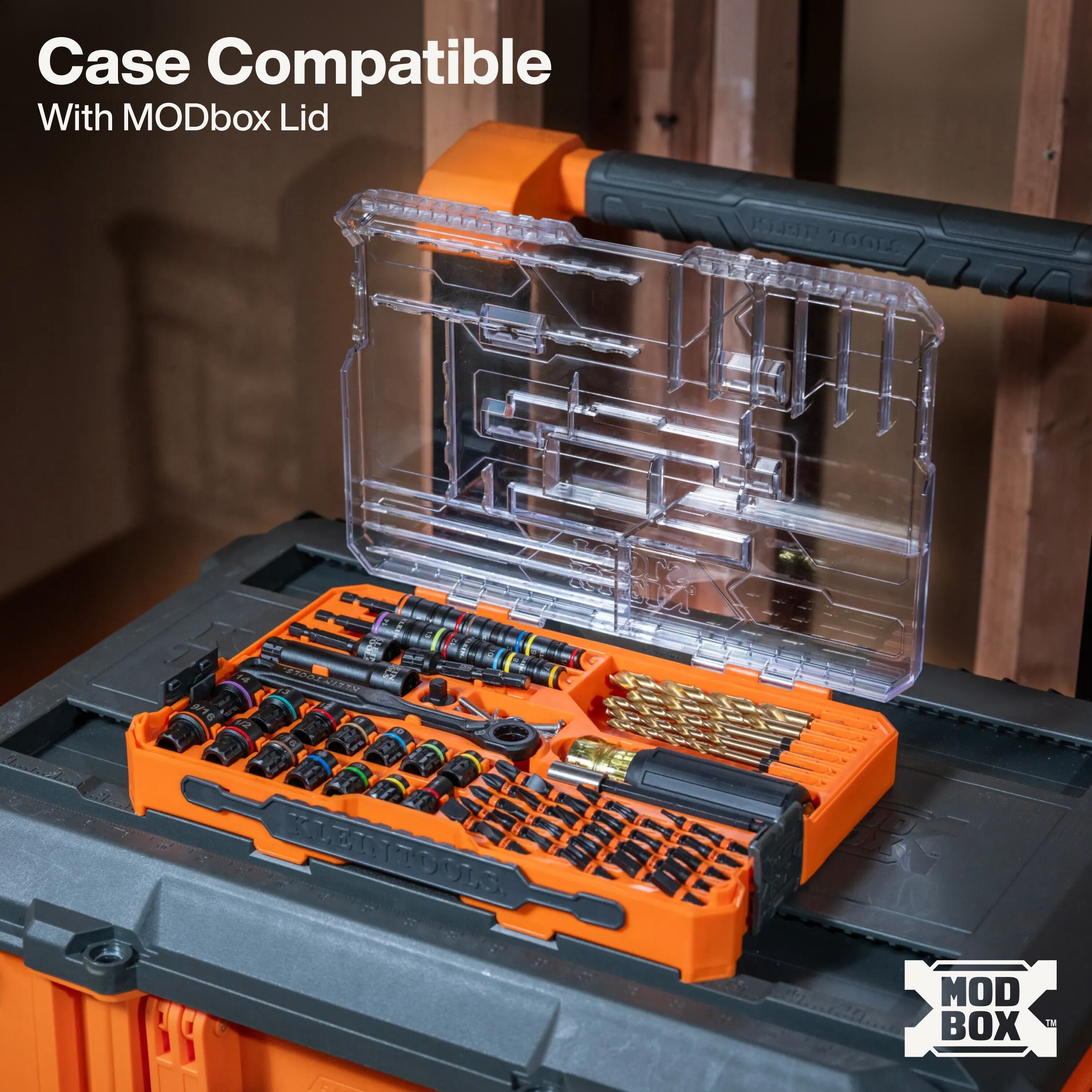 Klein 65304KNECT KNECT™ Impact-Rated Drill and Driver Combo Set, SAE/Metric, 65-Piece