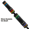 Klein KLE-653MQS KNECT™ Quad-12 Heavy-Duty Impact Flip Sockets, SAE and Metric, 6-Piece - Ace Tool Group - Klein Tools