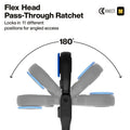 Klein 65430LP KNECT Ratcheting 9-in-1 Low-Profile Socket Wrench Set - Ace Tool Group - Klein