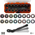 Klein 65431LP KNECT Ratcheting 17-in-1 Low-Profile Socket Wrench Set - Ace Tool Group - Klein