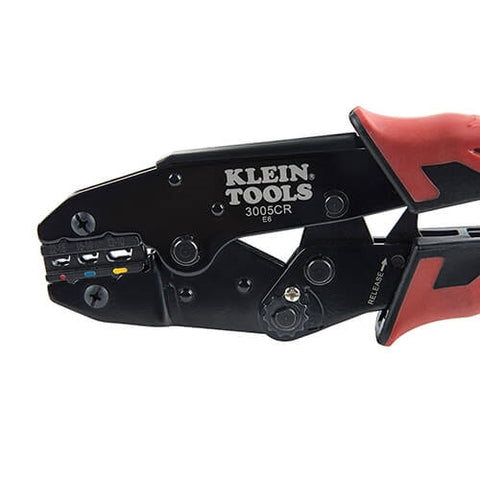 Klein 3005CR Ratcheting Crimper, 10-22 AWG - Ace Tool Group - Klein
