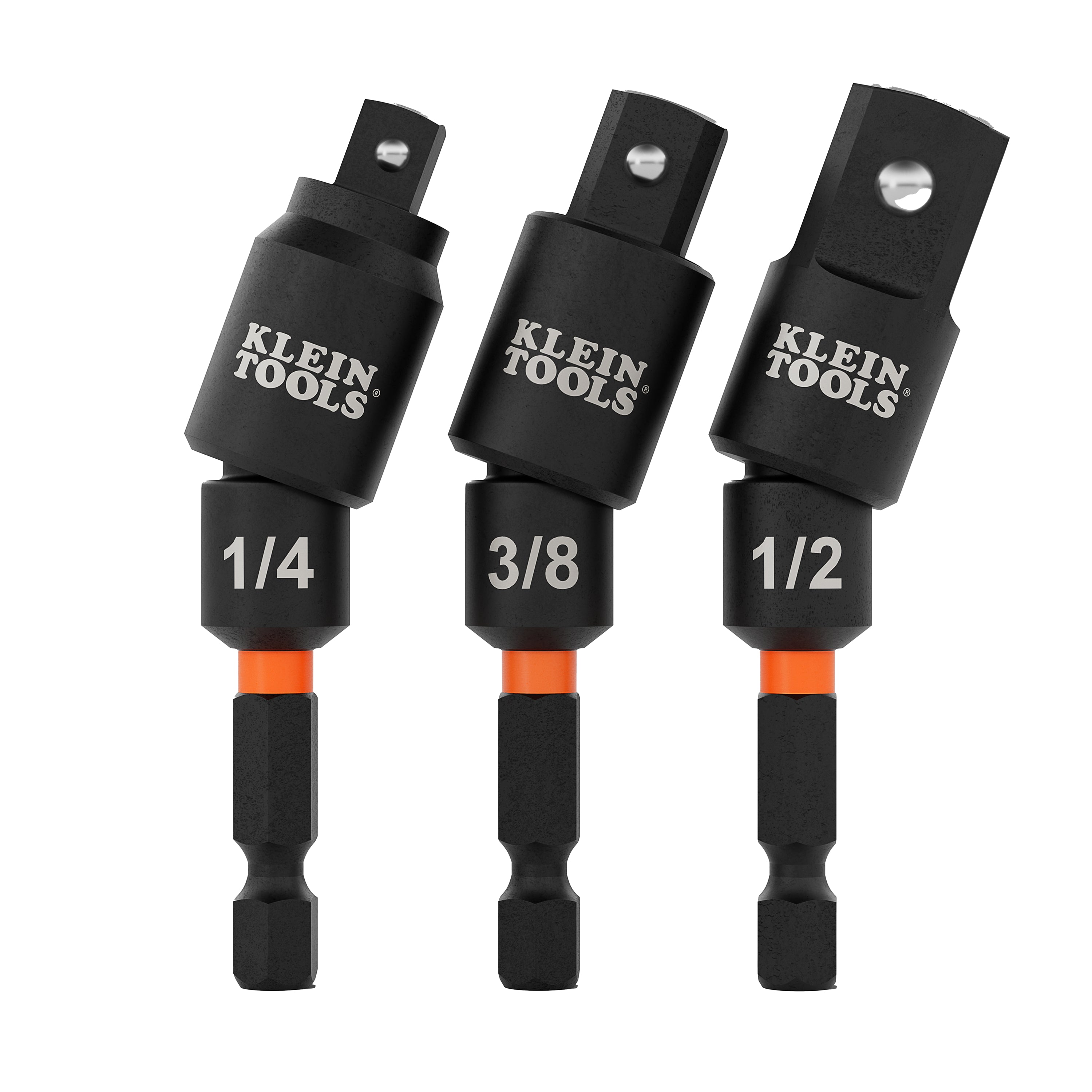 Klein 65813SW Swivel Impact Driver Socket Adapter Set, 3-Piece - Ace Tool Group - Ace Tool Group