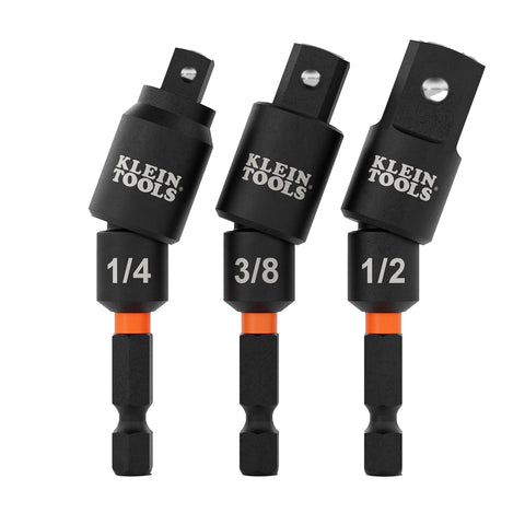 Klein 65813SW Swivel Impact Driver Socket Adapter Set, 3-Piece - Ace Tool Group - Ace Tool Group
