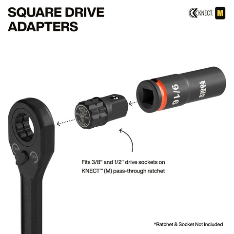 Klein 65KADP KNECT™ (M) Impact Socket Wrench Adapter Set - Ace Tool Group - Ace Tool Group