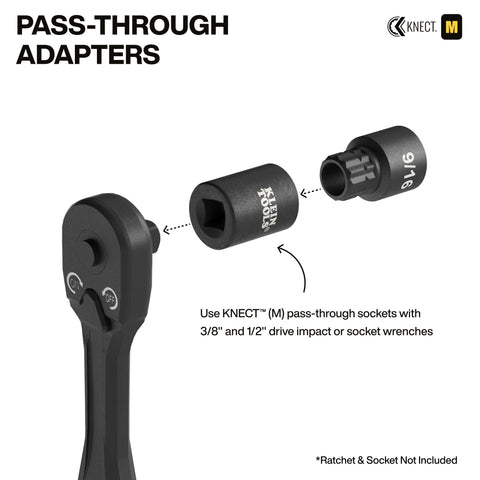 Klein 65KADP KNECT™ (M) Impact Socket Wrench Adapter Set - Ace Tool Group - Ace Tool Group