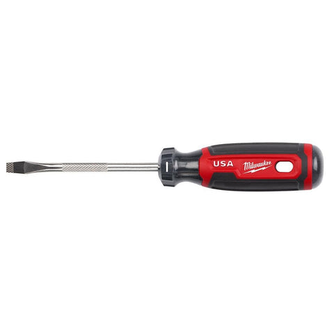 Milwaukee MT206 1/4" Slotted 4" Cushion Grip Screwdriver (USA) - Ace Tool Group - Milwaukee