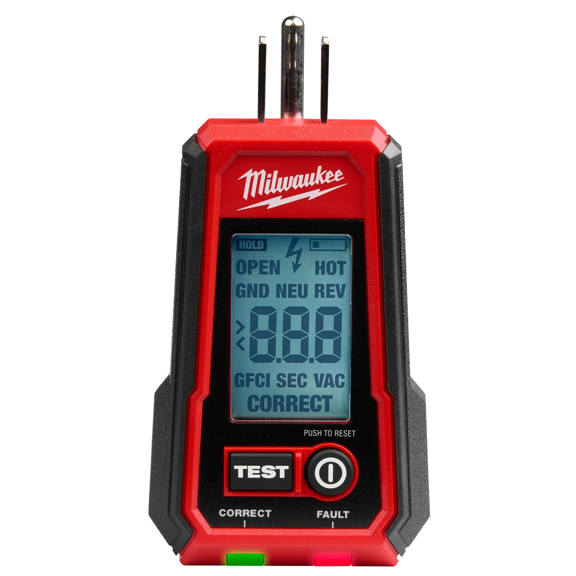 Milwaukee 3211-20 Digital GFCI Receptacle Tester and Voltage Detector w/ LED - Ace Tool Group - Milwaukee