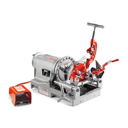 RIDGID 66947 Hammer Chuck Compact Threading Machine with 811A Die Head, 1/2" to 2" NPT, 36 RPM, 1/2 HP, 115V/15A - Ace Tool Group - Ridgid
