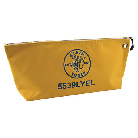 Klein 5539LYEL Canvas Bag with Zipper, Large Yellow - Ace Tool Group - Klein