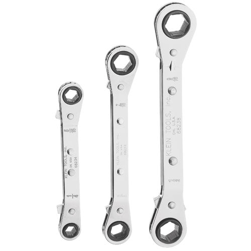 Klein Tools 68244 Reverse Ratchet Box Wrench Set 3 Pc - Ace Tool Group - Klein