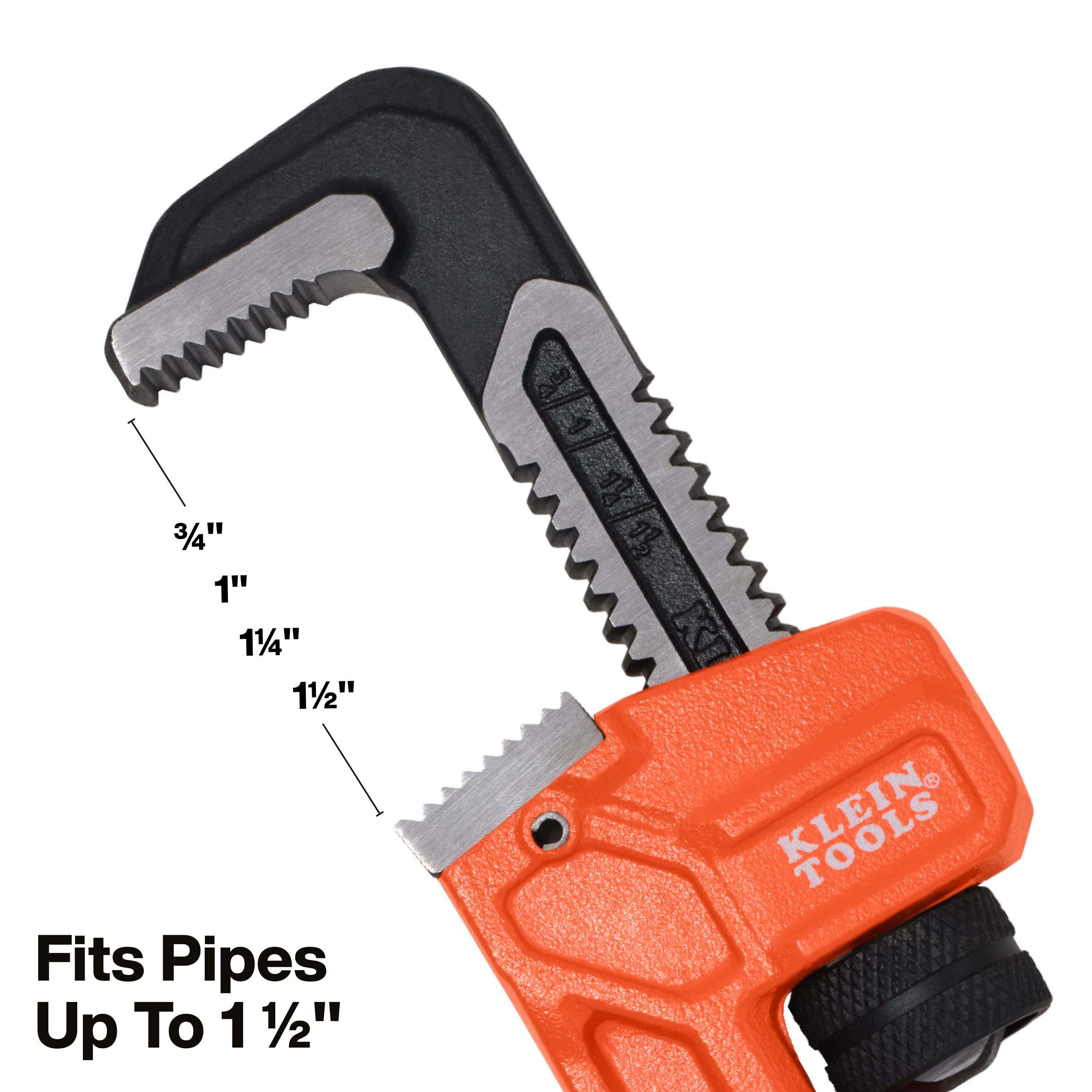 Klein KLE-68210 Adjustable Cast Iron Pipe Wrench, 10-Inch - Ace Tool Group - Klein Tools