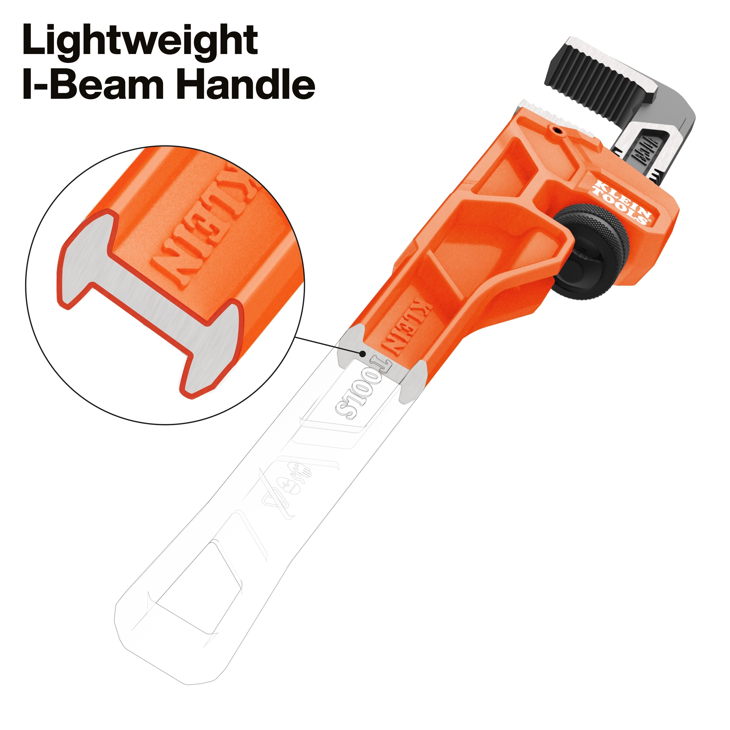 Klein KLE-68210 Adjustable Cast Iron Pipe Wrench, 10-Inch - Ace Tool Group - Klein Tools