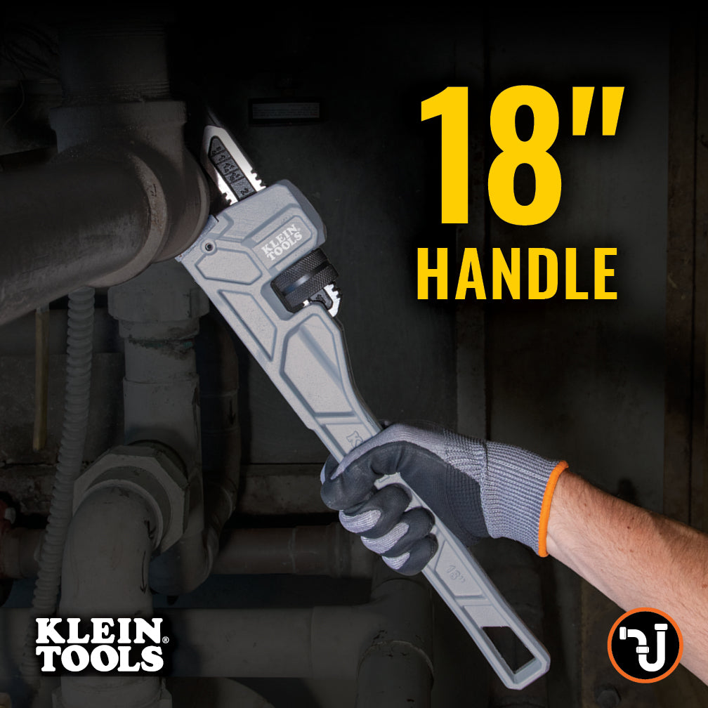 Klein 68225 Cast Aluminum Pipe Wrench, 18 in. - Ace Tool Group - Klein