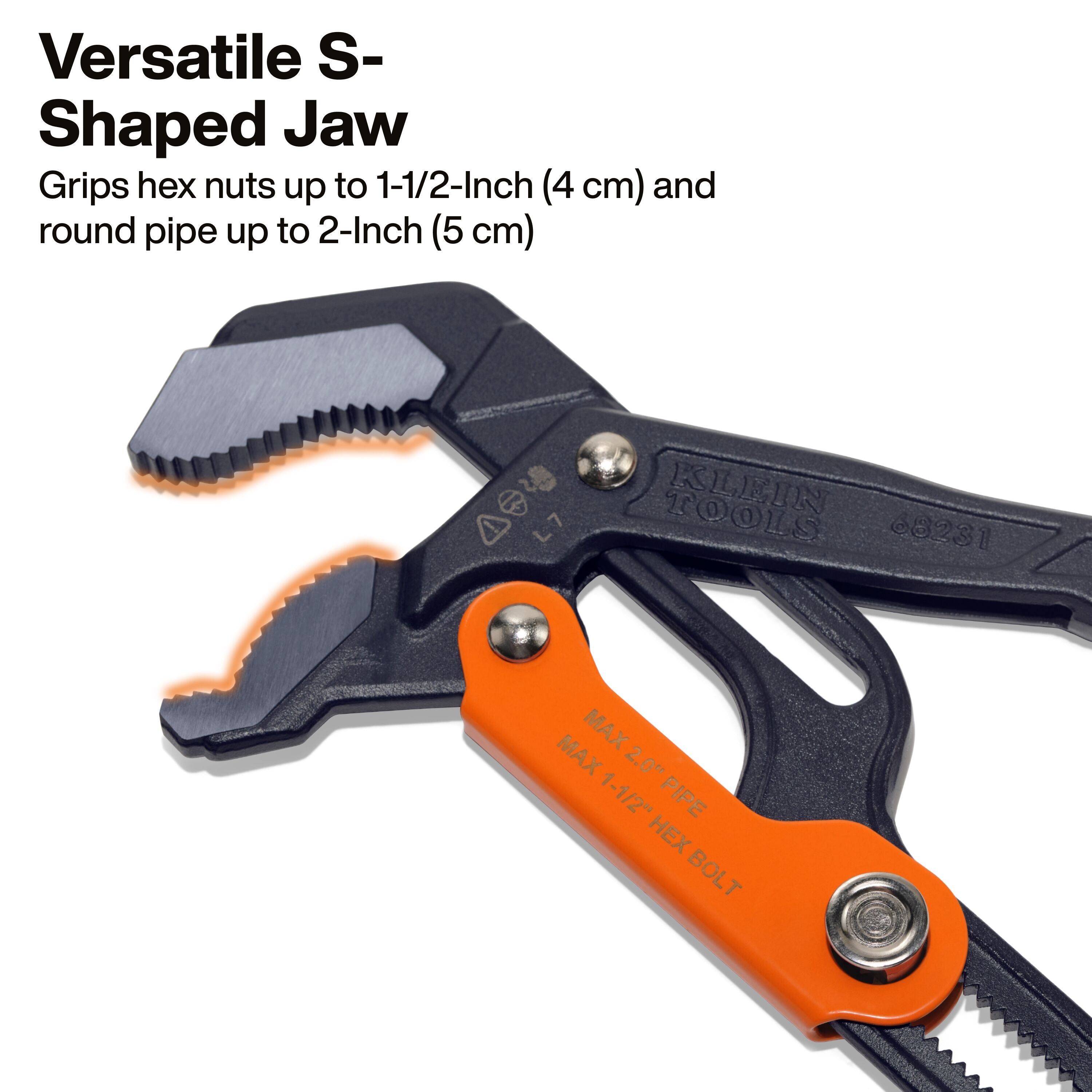 Klein 68231 Quick-Adjust S-Jaw Pipe Wrench, 17-Inch