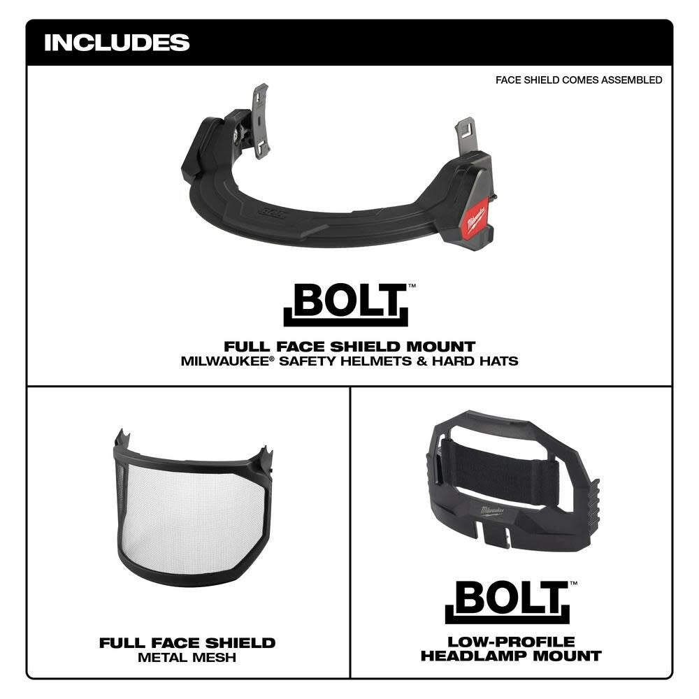 Milwaukee 48-73-1430 Face Shield - Metal Mesh - Ace Tool Group - Milwaukee