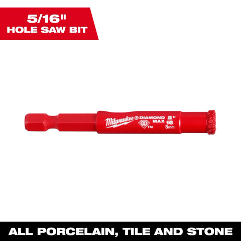 Milwaukee 49-56-0507 5/16 Diamond Plus Hole Saw