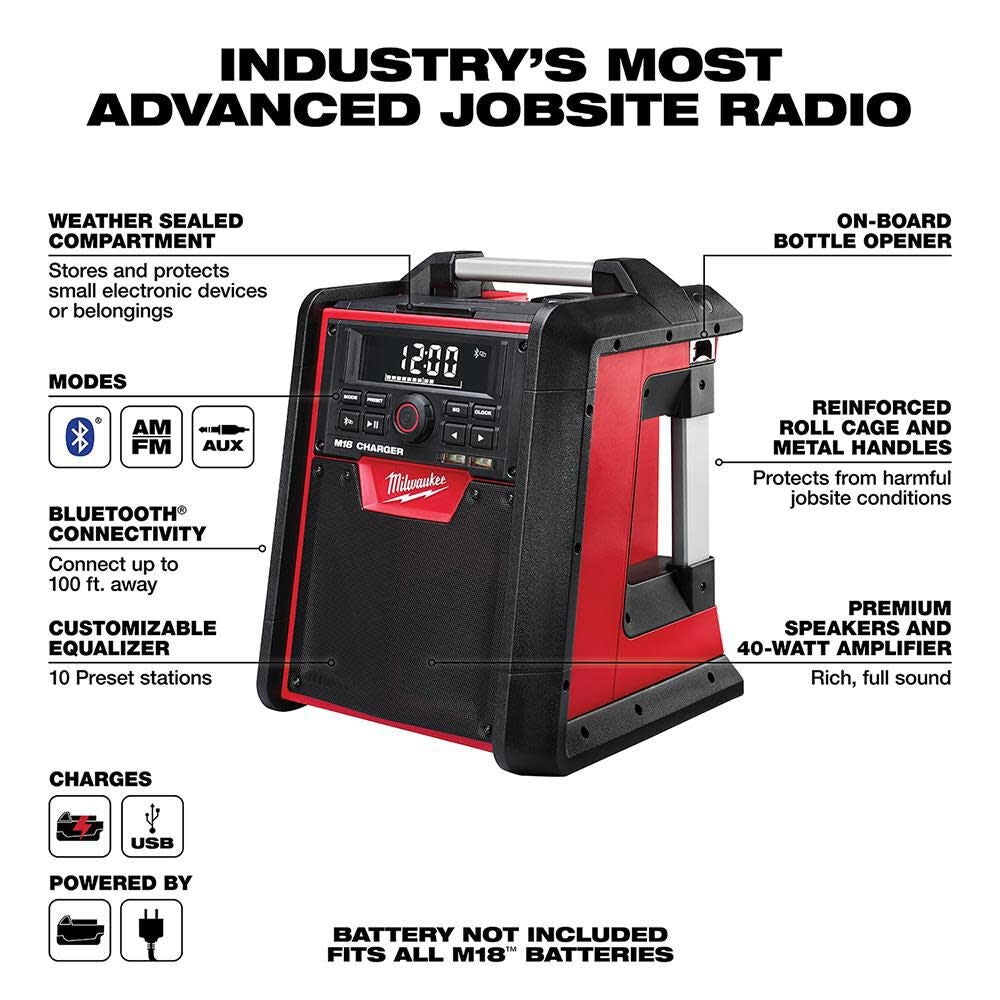 Milwaukee 2792-20 M18 Jobsite Radio - Ace Tool Group - Milwaukee