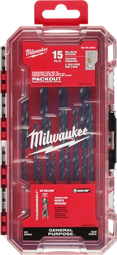 Milwaukee 48-89-2803 THUNDERBOLT Black Oxide Drill Bit Set - 15 pc - Ace Tool Group - Milwaukee
