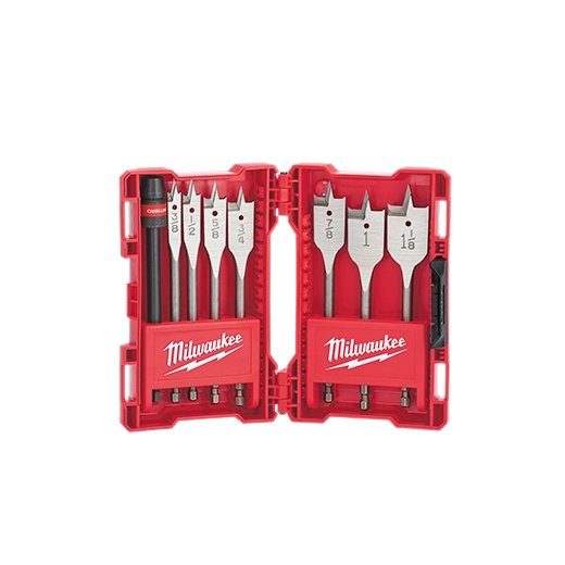 Milwaukee 49-22-0175 8-Piece Universal QUIK-LOK Flat Boring Bit Set - Ace Tool Group - Milwaukee
