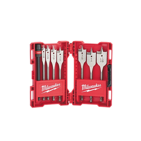 Milwaukee 49-22-0175 8-Piece Universal QUIK-LOK Flat Boring Bit Set 5 Pack