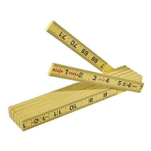 Klein Tools 911-6 Fiberglass Folding Rule, Outer Read - Ace Tool Group - Klein