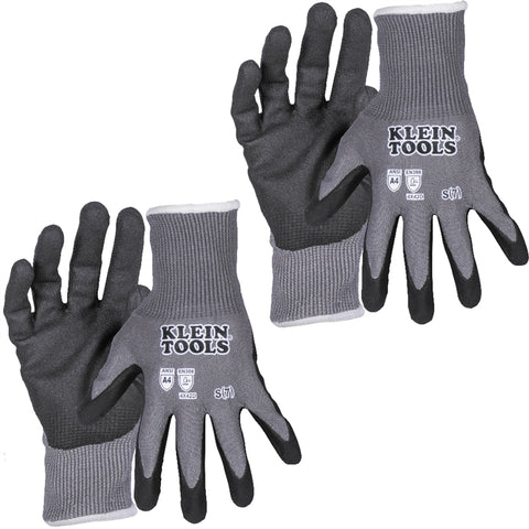 Klein Tools 60587 A4 Cut Knit Dipped Gloves, S, 2-Pr - Ace Tool Group - Klein