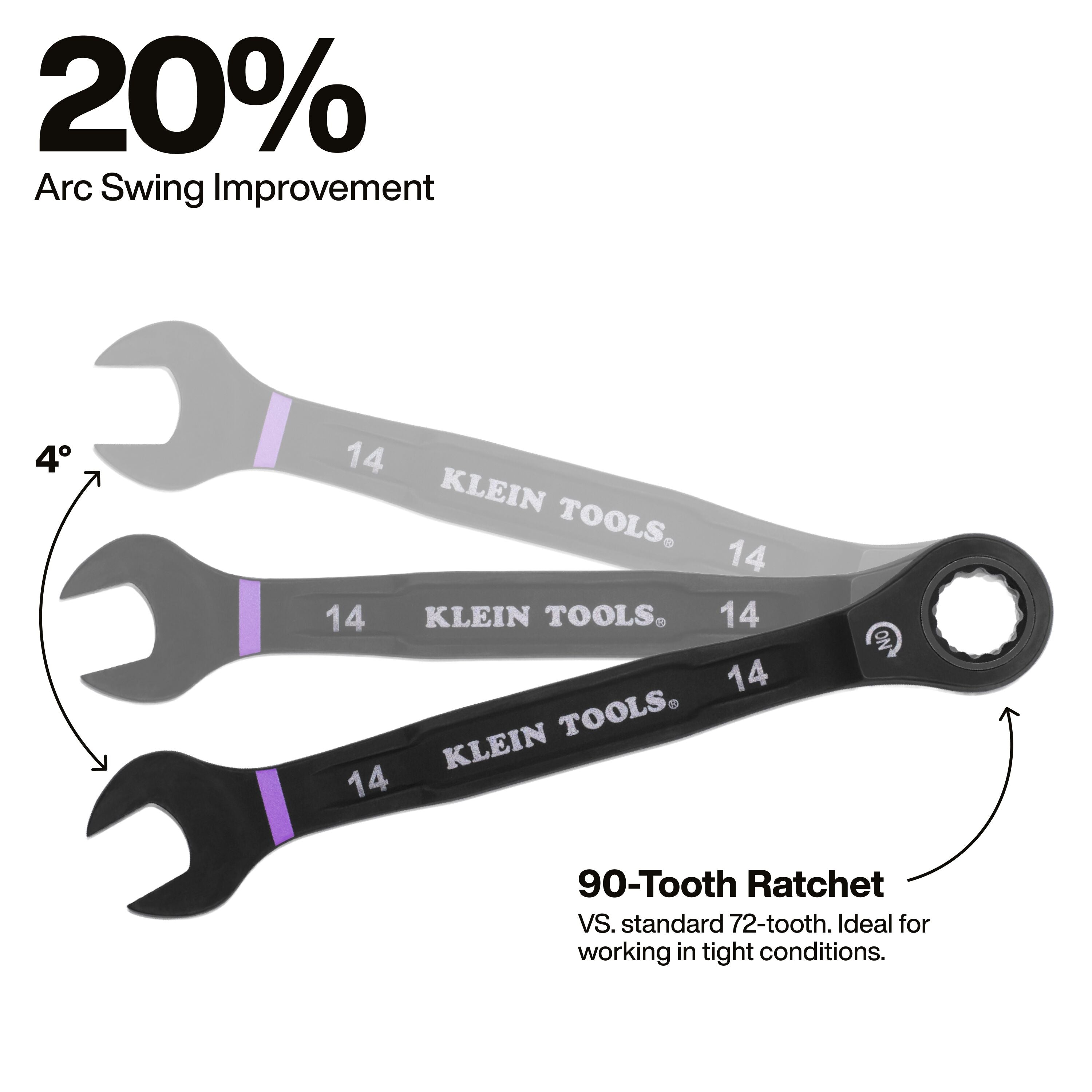 Klein 69418CG Ratcheting Combination Wrench Set, SAE / Metric, 18-Piece - Ace Tool Group - Klein