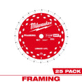 Milwaukee 48-40-1720 7-1/4" 24T Framing Contractor Pack (25PK) 2 Pack - Ace Tool Group - Milwaukee