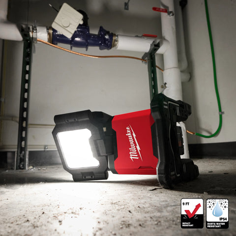 Milwaukee 2368-20 M18 ROVER Dual Power Triple-Panel Flood & Area Light - Ace Tool Group - Milwaukee