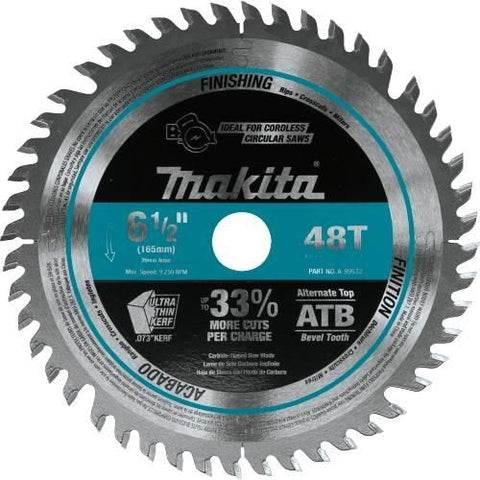 Makita A-99932 6-1/2 in. 48T Carbide Plunge Saw Blade - Ace Tool Group - Makita