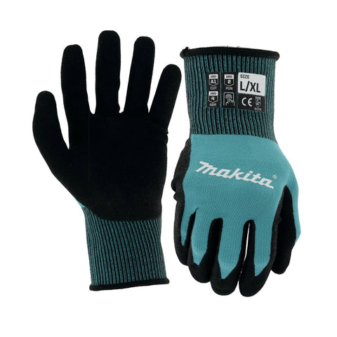 Makita T-04123 FitKnit Cut L1 Nitrile Dipped Gloves XL - Ace Tool Group - Makita